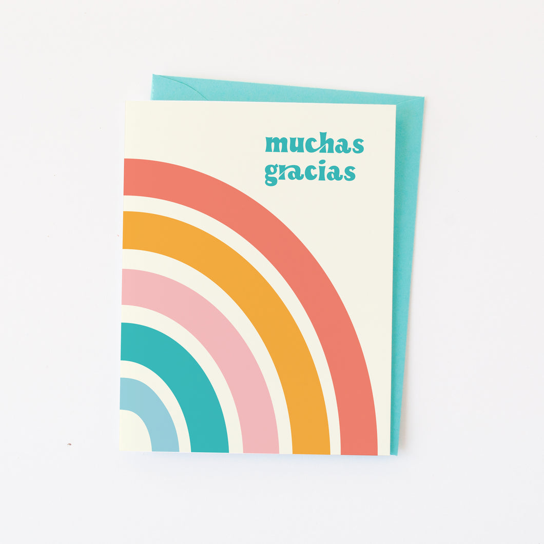Muchas Gracias Rainbow Card from Graphic Anthology