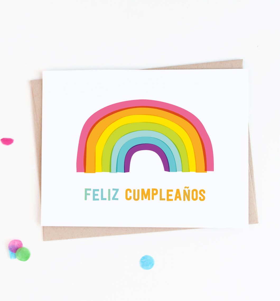Rainbow Cumpleaños Spanish Card from Graphic Anthology